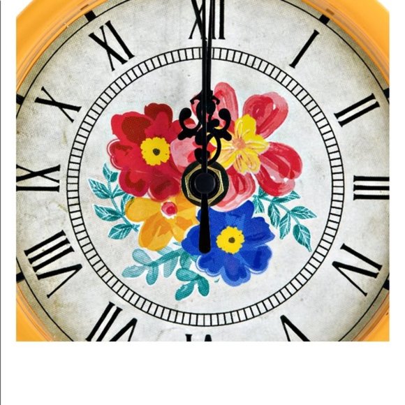 The Pioneer Woman Spring Yellow Floral Clock - Picture 4 of 4